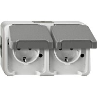 Merten Aquastar MEG2321-8029 SCHUKO-Doppel-Steckdose,...