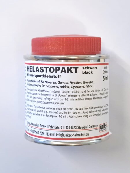 HELASTOPAKT 50ml Dose Schwarz Wassersportklebstoff Wassersportkleber