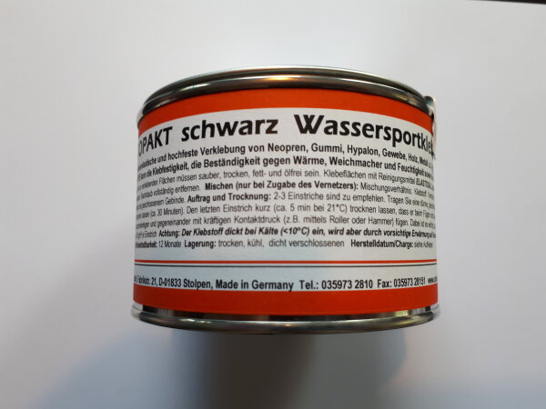 HELASTOPAKT 300g Dose Schwarz Wassersportklebstoff Wassersportkleber